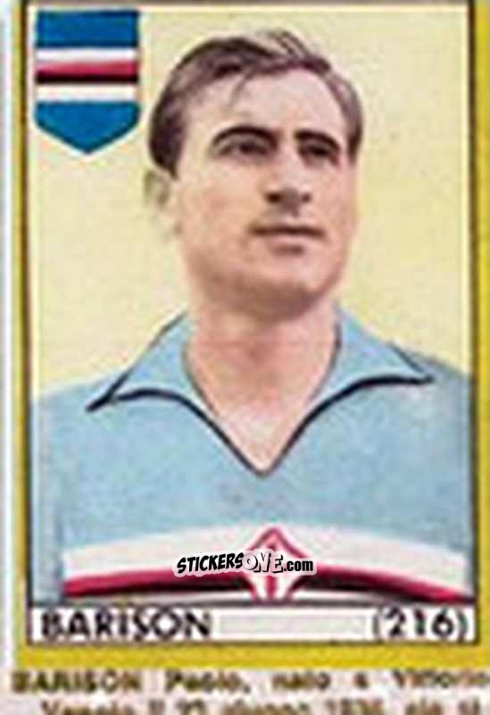 Figurina Barison - Maghi del Gol Campionato di Calcio 1964-1965
 n. 216 - Baggioli