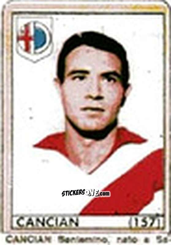 Figurina Cancian - Maghi del Gol Campionato di Calcio 1964-1965
 n. 157 - Baggioli