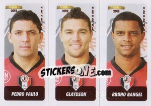 Figurina P.Paulo / Glaydson / B.Rangel - Campeonato Brasileiro 2012 n. 478 - Panini