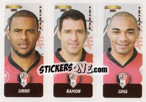 Figurina Linno / Ramon / Lima - Campeonato Brasileiro 2012 n. 479 - Panini