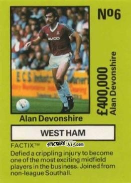 Figurina Alan Devonshire - Emlyn Hughes' Team Tactix 1987
 n. WHU6 - BOSS LEISURE
