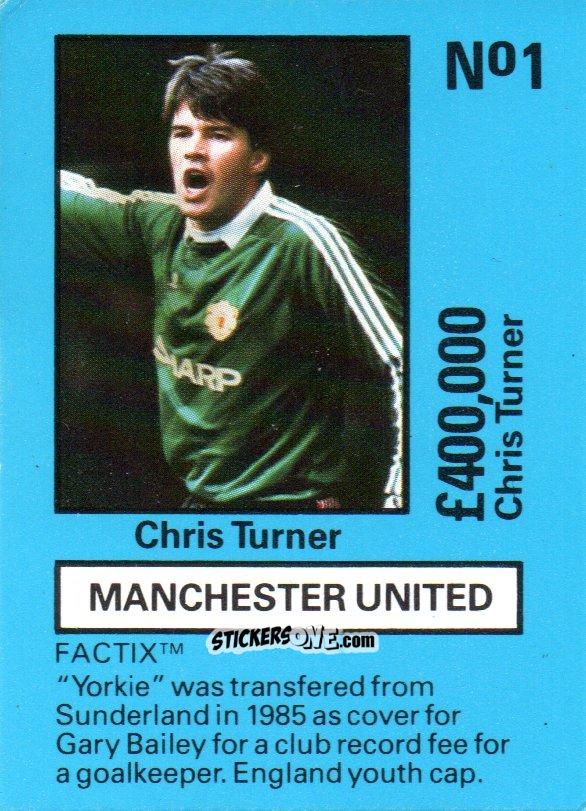 Sticker Chris Turner - Emlyn Hughes' Team Tactix 1987
 n. MU1 - BOSS LEISURE
