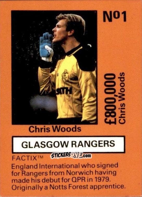 Figurina Chris Woods - Emlyn Hughes' Team Tactix 1987
 n. R1 - BOSS LEISURE
