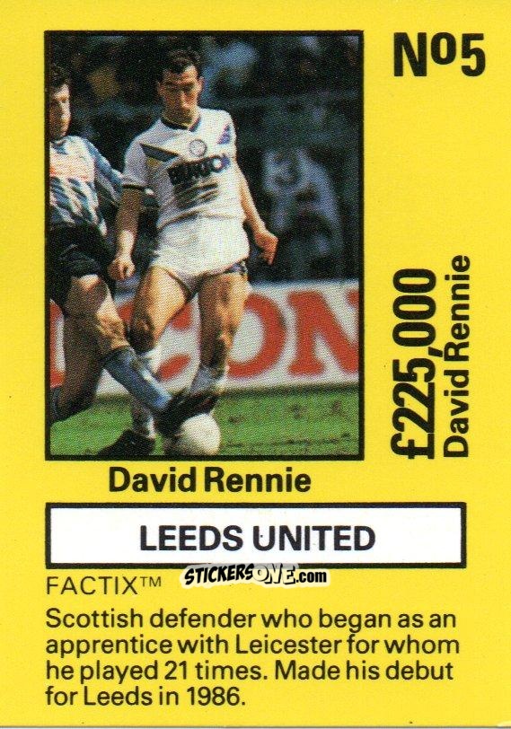 Cromo David Rennie - Emlyn Hughes' Team Tactix 1987
 n. LE5 - BOSS LEISURE
