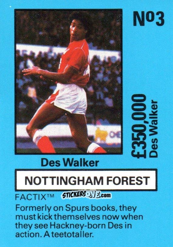 Figurina Des Walker - Emlyn Hughes' Team Tactix 1987
 n. NF3 - BOSS LEISURE
