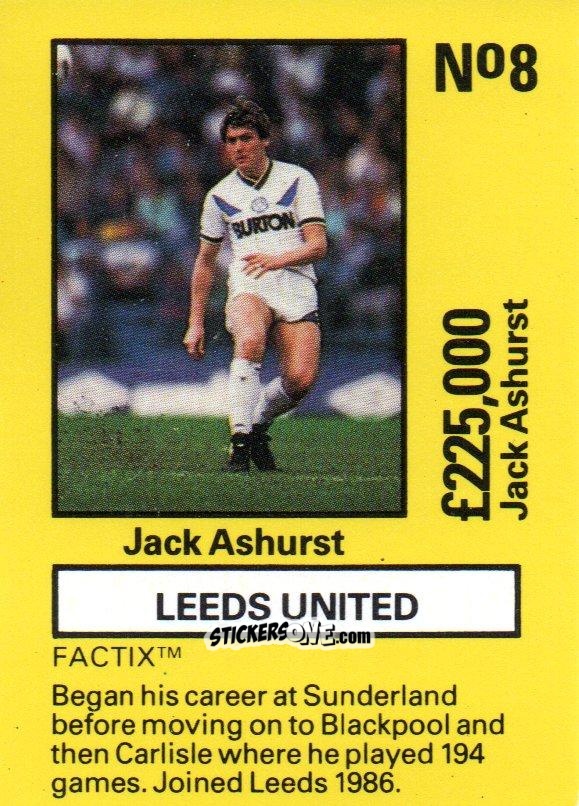 Cromo Jack Ashurst - Emlyn Hughes' Team Tactix 1987
 n. LE8 - BOSS LEISURE
