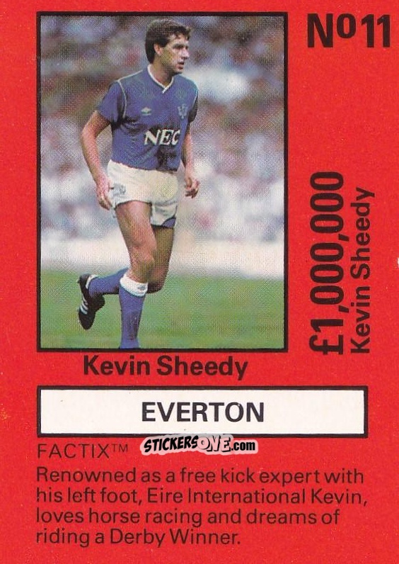 Figurina Kevin Sheedy - Emlyn Hughes' Team Tactix 1987
 n. E11 - BOSS LEISURE
