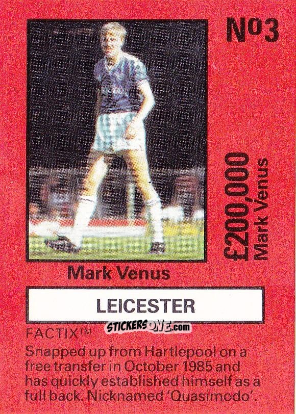 Cromo Mark Venus - Emlyn Hughes' Team Tactix 1987
 n. LC3 - BOSS LEISURE
