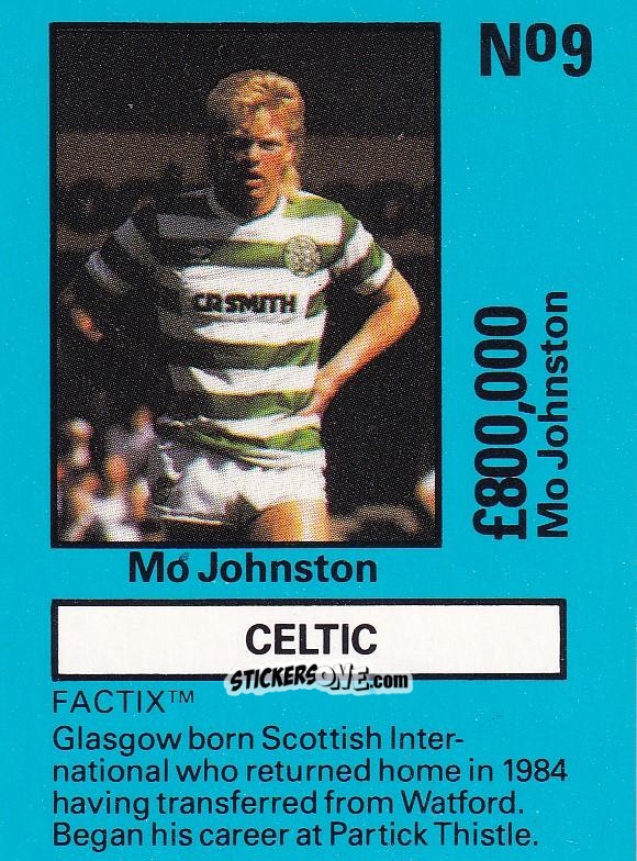 Cromo Mo Johnston - Emlyn Hughes' Team Tactix 1987
 n. CE9 - BOSS LEISURE
