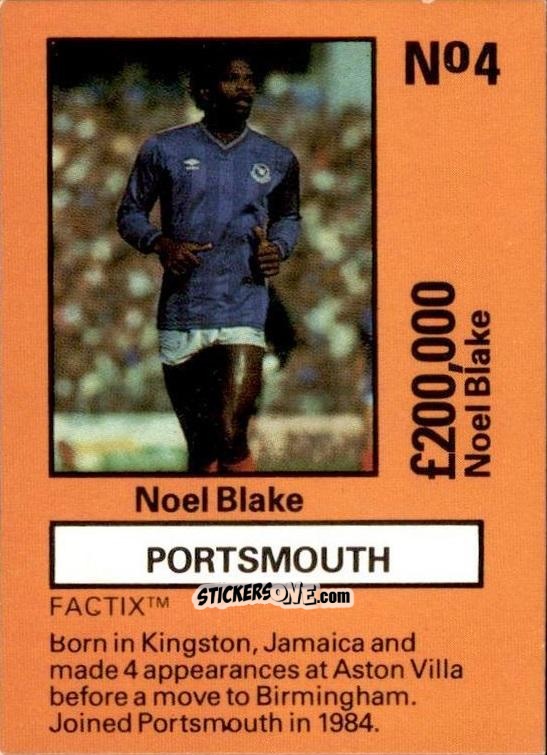 Cromo Noel Blake - Emlyn Hughes' Team Tactix 1987
 n. P4 - BOSS LEISURE
