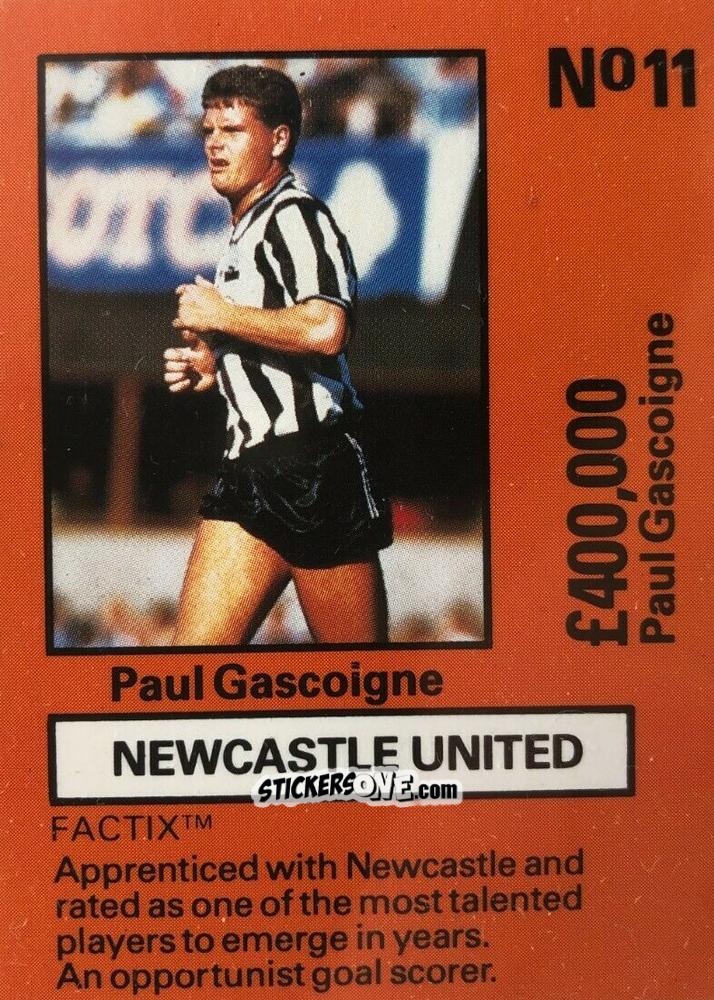 Sticker Paul Gascoigne - Emlyn Hughes' Team Tactix 1987
 n. NU11 - BOSS LEISURE

