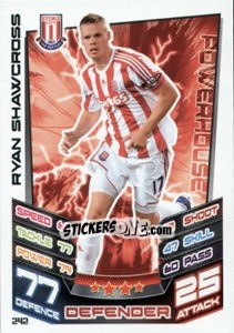 Figurina Ryan Shawcross - English Premier League 2012-2013. Match Attax n. 242 - Topps