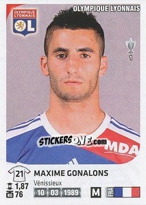 Figurina Maxime Gonalons - FOOT 2012-2013 n. 183 - Panini