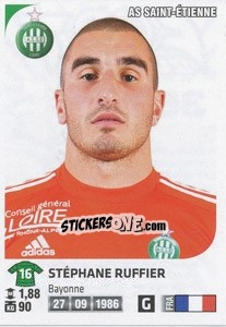 Figurina Stephane Ruffier - FOOT 2012-2013 n. 366 - Panini