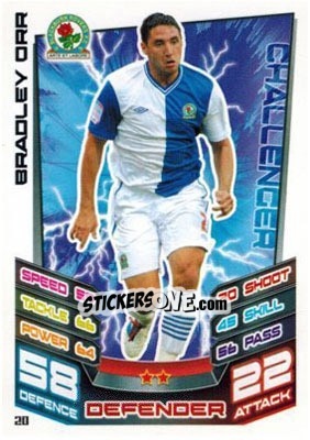 Figurina Bradley Orr - NPower Championship 2012-2013. Match Attax n. 20 - Topps