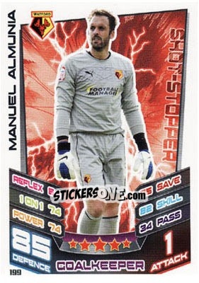 Cromo Manuel Almunia - NPower Championship 2012-2013. Match Attax n. 199 - Topps