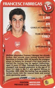 Cromo Cesc Fabregas - Arsenal Untouchables 2004-2005
 n. 14 - Top Trumps