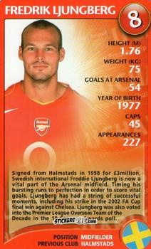 Sticker Fredrik Ljungberg - Arsenal Untouchables 2004-2005
 n. 7 - Top Trumps