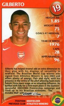 Cromo Gilberto - Arsenal Untouchables 2004-2005
 n. 17 - Top Trumps