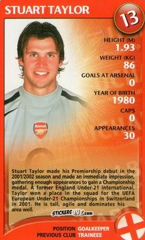 Sticker Stuart Taylor - Arsenal Untouchables 2004-2005
 n. 12 - Top Trumps