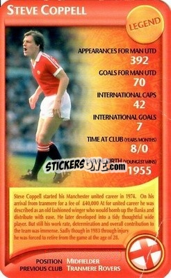 Sticker Steve Coppell - Manchester United 2006-2007
 n. 31 - Top Trumps