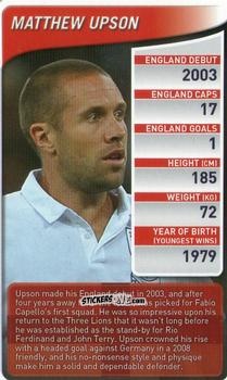Cromo Matthew Upson - England Football Stars 2009-2010
 n. 17 - Top Trumps