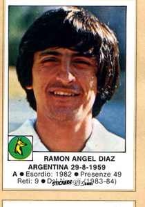 Cromo Ramon Diaz - Calciatori 1984-1985
 n. 53 - Edis