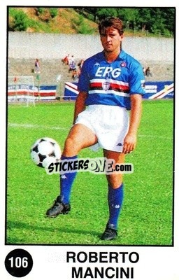 Sticker Roberto Mancini - Supersport Calciatori 1988-1989
 n. 106 - Panini