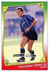 Sticker Riccardo Ferri - Ale O-Oh! Stickers 1989-1990
 n. 34 - Panini