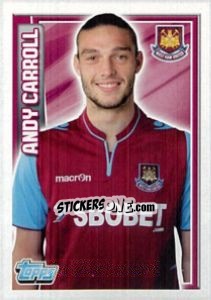 Figurina Andy Carroll - Premier League Inglese 2012-2013 n. 336 - Topps