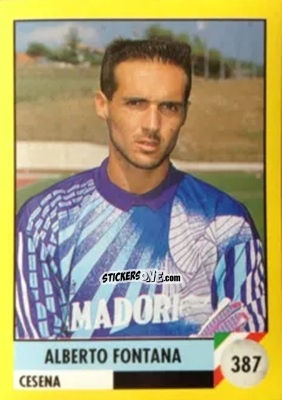 Cromo Alberto Fontana - Il Grande Calcio 1992
 n. 387 - Vallardi