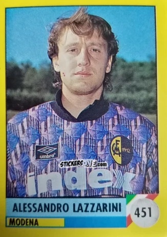 Cromo Alessandro Lazzarini - Il Grande Calcio 1992
 n. 451 - Vallardi