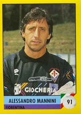 Cromo Alessandro Mannini - Il Grande Calcio 1992
 n. 91 - Vallardi