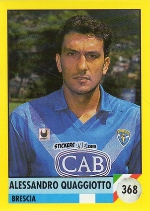 Sticker Alessandro Quaggiotto - Il Grande Calcio 1992
 n. 368 - Vallardi