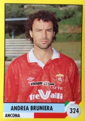 Sticker Andrea Bruniera - Il Grande Calcio 1992
 n. 324 - Vallardi