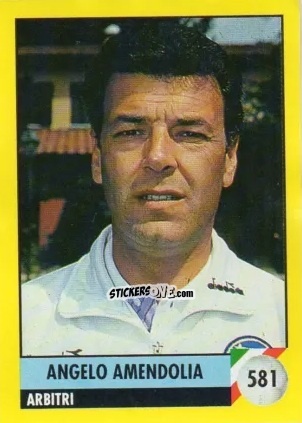 Sticker Angelo Amendolia - Il Grande Calcio 1992
 n. 581 - Vallardi