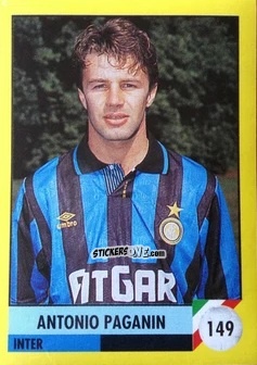 Cromo Antonio Paganin - Il Grande Calcio 1992
 n. 149 - Vallardi