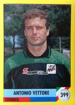 Sticker Antonio Vettore - Il Grande Calcio 1992
 n. 399 - Vallardi