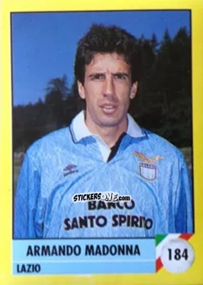 Sticker Armando Madonna - Il Grande Calcio 1992
 n. 184 - Vallardi