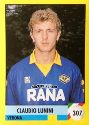 Figurina Claudio Lunini - Il Grande Calcio 1992
 n. 307 - Vallardi