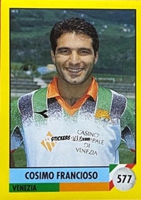 Sticker Cosimo Francioso - Il Grande Calcio 1992
 n. 577 - Vallardi