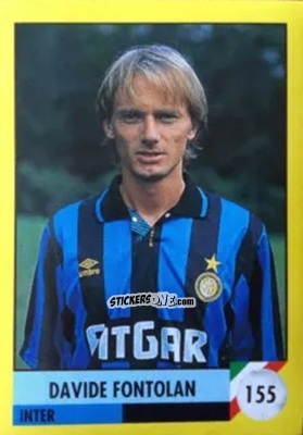 Figurina Davide Fontolan - Il Grande Calcio 1992
 n. 155 - Vallardi