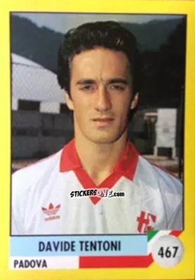 Sticker Davide Tentoni - Il Grande Calcio 1992
 n. 467 - Vallardi