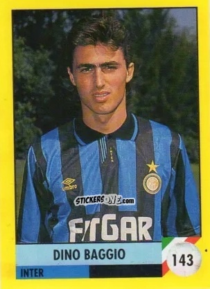 Sticker Dino Baggio - Il Grande Calcio 1992
 n. 143 - Vallardi