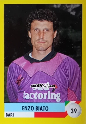 Sticker Enzo Biato - Il Grande Calcio 1992
 n. 39 - Vallardi