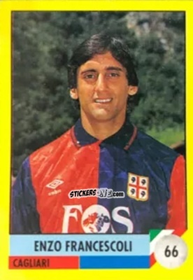 Cromo Enzo Francescoli - Il Grande Calcio 1992
 n. 66 - Vallardi