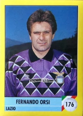 Sticker Fernando Orsi - Il Grande Calcio 1992
 n. 176 - Vallardi