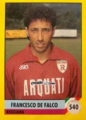 Sticker Francesco De Falco - Il Grande Calcio 1992
 n. 540 - Vallardi