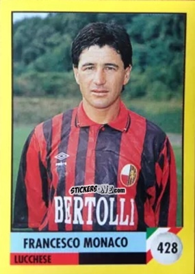Cromo Francesco Monaco - Il Grande Calcio 1992
 n. 428 - Vallardi