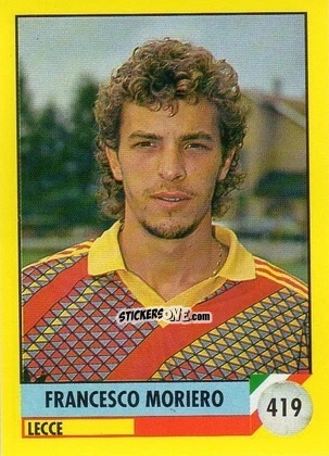 Cromo Francesco Moriero - Il Grande Calcio 1992
 n. 419 - Vallardi